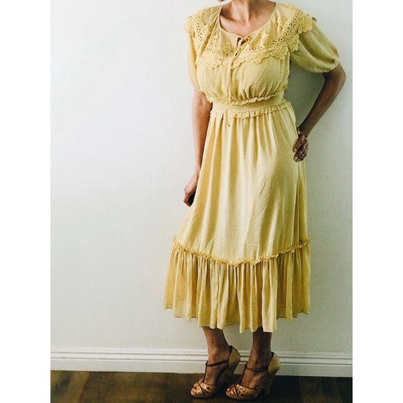 SOLD NWT Anthropologie Moon River lace midi dress - Picture 5 of 6